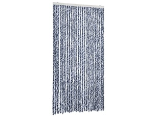 Rideau anti-mouches, moustiquaire bleu et blanc 100x200 cm chenille cf43513