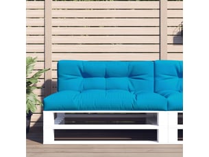 Lot de 2 coussins de palette, coussins de canapé bleu tissu cf59515