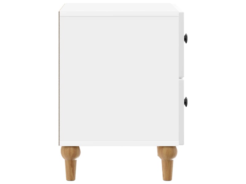  Table de chevet - cabinet de chevet - table de nuit avec tiroir blanc brillant 43 x 34,5 x 48 cm  - Conforama E
