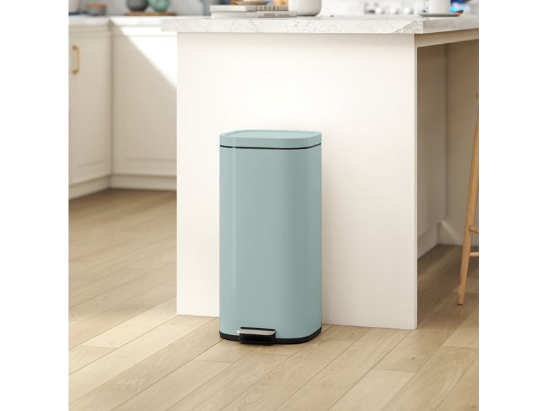 30l eimer de poubelle pédalier avec couvercle, fonction soft-close et maintien ouvert, pour cuisine, maison - Conforama B