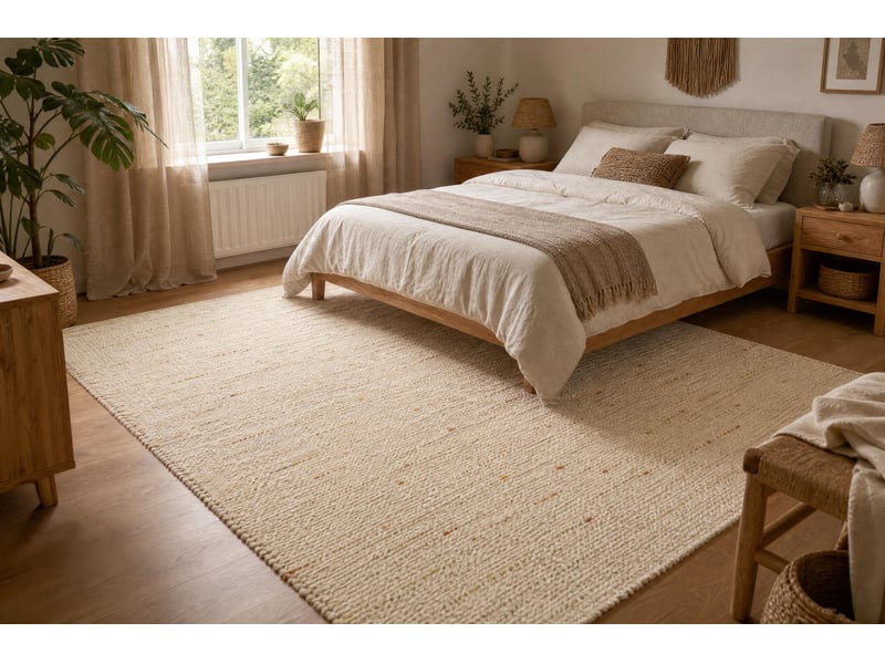  Tapis nepal pastel drops crème mélange - laine, double face, naturel 200x300 cm  - Conforama E