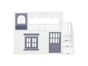 Lit mezzanine 90x200 cm coloris blanc
