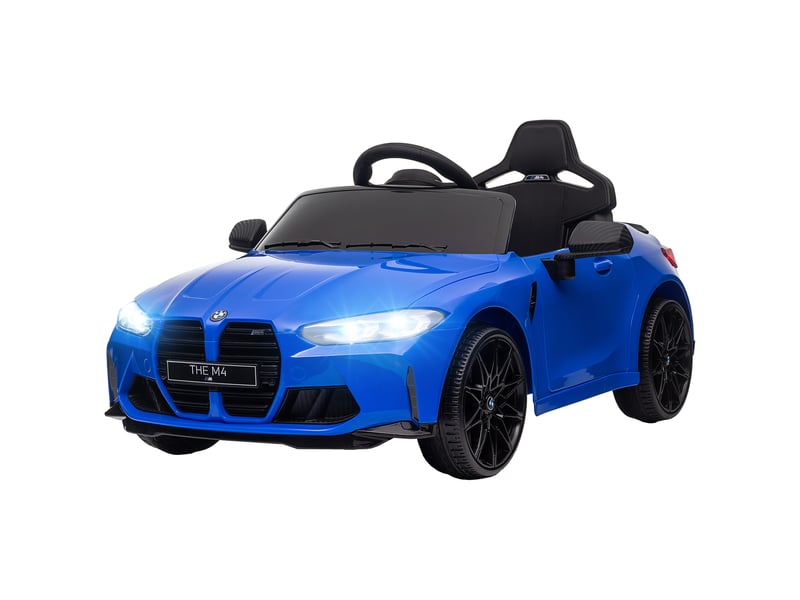  Bmw m4 sous licence, voiture électrique 12v pour enfants, double moteur, bleue  - Conforama B