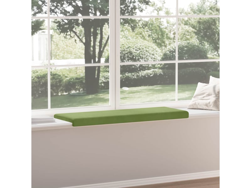 Coussin de banc, coussin d'assise, coussin de canapé velours vert clair profondeur 35 cm cf53942 - Conforama D