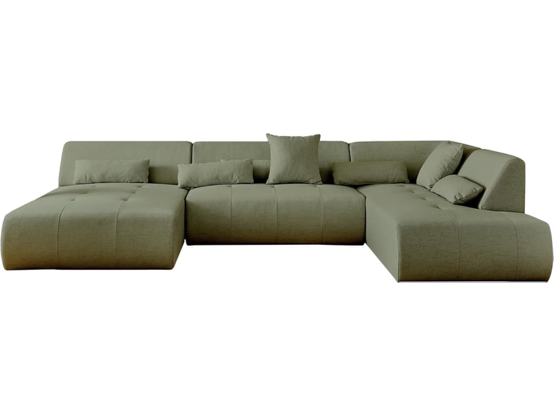  Onyx - canapé panoramique d'angle droit 7 places - en tissu - lisa design - vert sauge ONYX - Conforama A