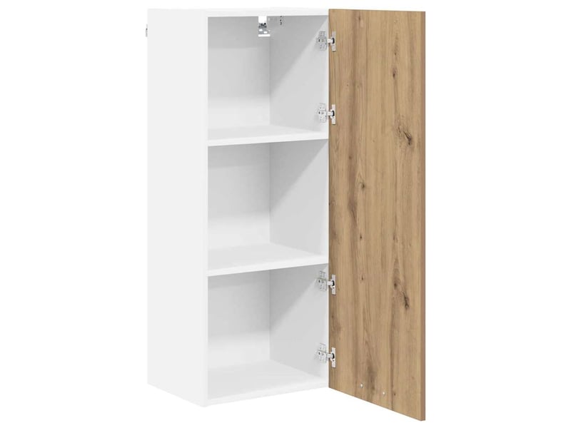  Meuble de rangement cuisine, armoire suspendue chêne artisanal 40x31x100cm shl9972  - Conforama E