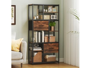 Bibliotheque coloris  bicolore 9 étagère(s) <strong>FLORAGRACE</strong> <strong></strong> - 30 cm x 150 cm