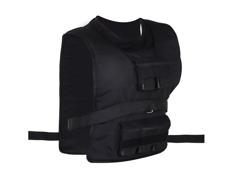  Veste légère lesté réglable 30 kg, 30 poids en fer de 1 kg, tissu oxford noir, 36 x 52 x 5 cm pour entraînement  - Conforama A