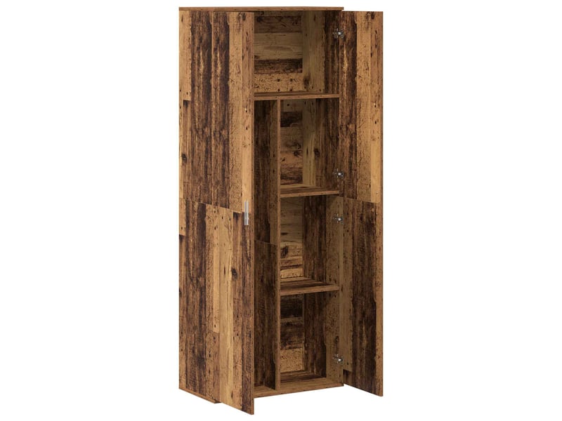  Haut armoire, meuble de rangement salon 70 x 33,5 x 180 cm bois d'ingénierie bois ancien  - Conforama E