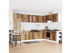 Meuble de rangement, armoire de cuisine kalmar bois ancien 80x46x81,5cm