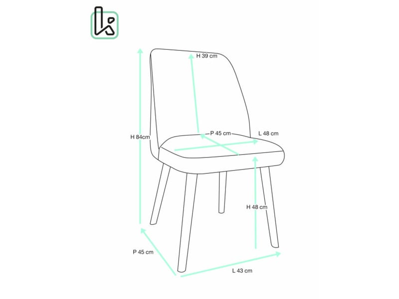  Lot de 2 chaises de salle à manger dima en velours rose avec pieds métal décor bois clair  - Conforama R