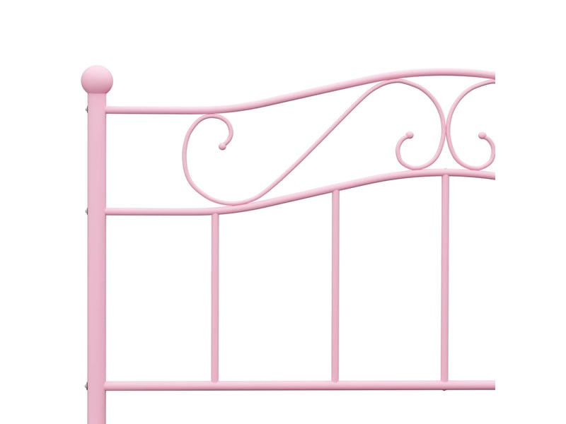  Lit double- lit adulte -  cadre de lit sans matelas rose métal 140x200 cm  - Conforama D