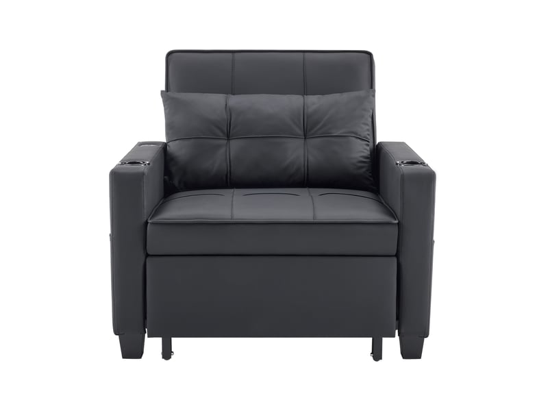  Canapé-lit 3-en-1 extensible  avec porte-gobelets et usb, gain de place, petits espaces  - Conforama A