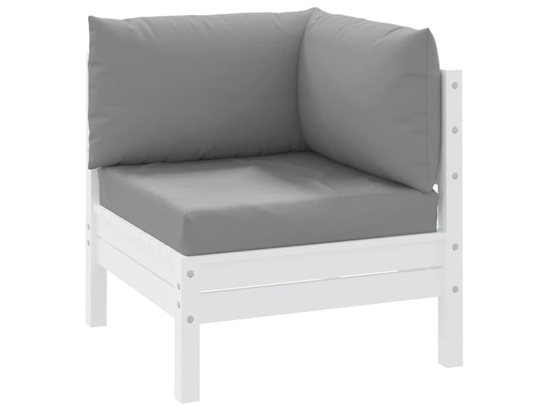  Lot de 3 coussins de palette, coussins de canapé gris tissu oxford cf59677  - Conforama C