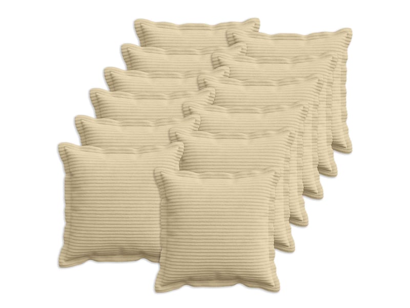  Lot de 12 housses de coussin houten gris vert clair 40 x 40 cm cf49008  - Conforama B