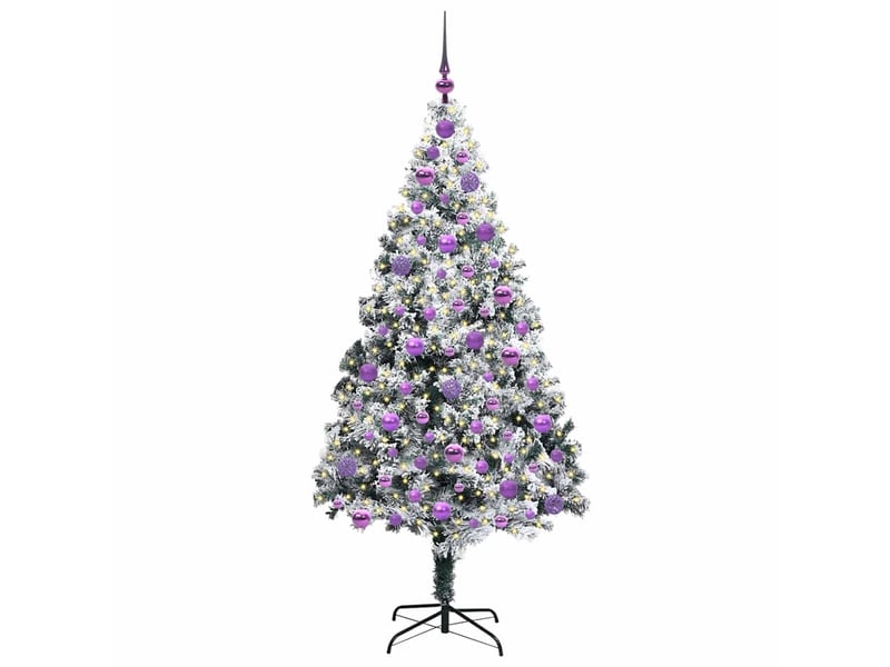 Sapin de noël artificiel, arbre de noël blanc 180 cm pvc, acier et plastique shl8212 - Conforama C