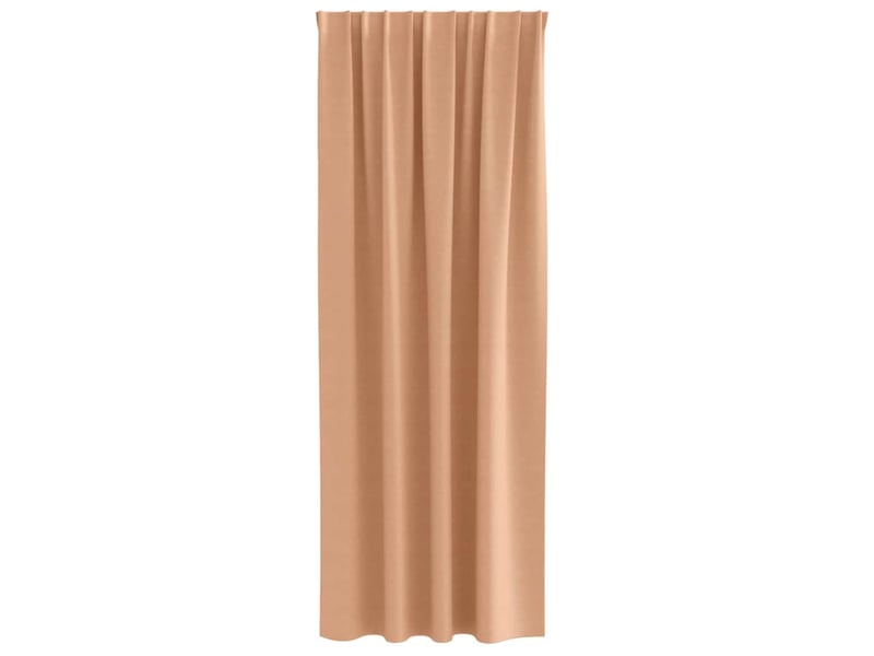  Lot de 2 rideaux occultants, rideaux black-out avec anneaux marron clair 225 x 140 cm cf44687  - Conforama D