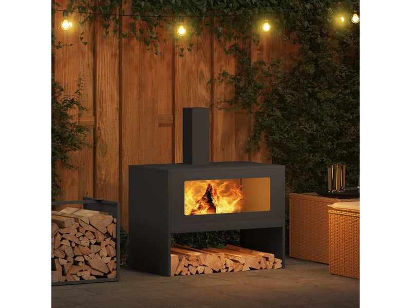  Brasero exterieur, foyer camping noir 80x50x96 cm acier laminé à froid  - Conforama D