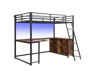 Lit mezzanine 120x200 cm BGSRYAO coloris noir
