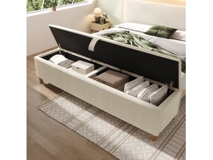 Banquette lit convertible couchage Occasionnel HOMVRA  beige