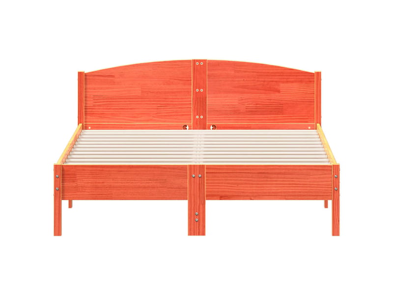  Lit double- lit adulte -  cadre de lit sans matelas  marron 120x200cm bois pin massif  - Conforama C