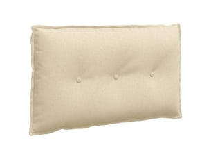 Coussin de dos, coussin de dossier crème 80 x 19 x 50 cm tissu cf54638