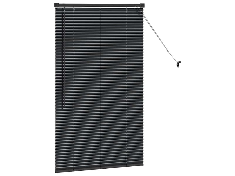 Store vénitien, store de fenêtre noir 130 x 80 cm 25 mm aluminium cf48082 - Conforama E