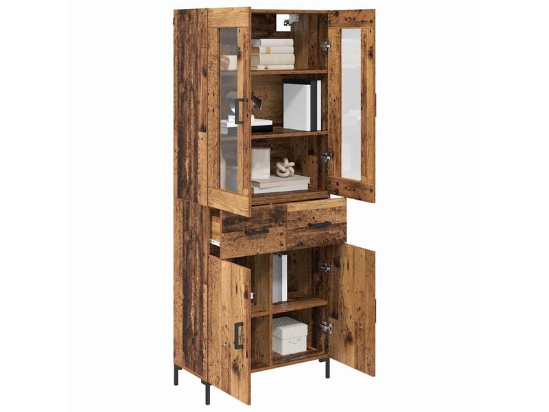  Buffet - haut armoire 2 pc bois ancien 69,5 x 34 x 180 cm  - Conforama C
