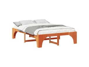 Lit 2 places 150x200 cm coloris marron