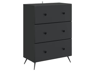 Armoire à tiroirs, rangement bureau 66 x 34,5 x 90 cm bois d'ingénierie noir shl6400