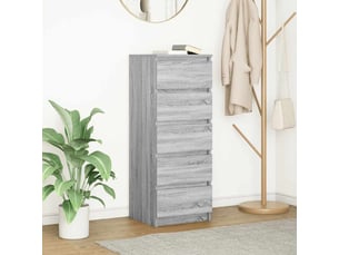 Buffet - bahut - meuble de rangement avec tiroirs sonoma gris 37,5x35x99 cm bois d'ingénierie