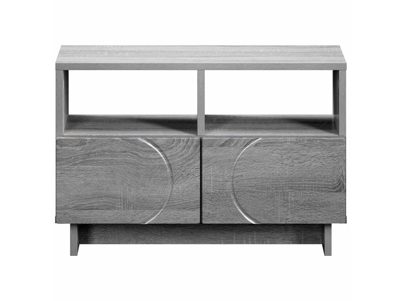  Meuble tv moderne, banc tv 60x34.5x40 cm sonoma gris bois d'ingénierie shl36241  - Conforama D