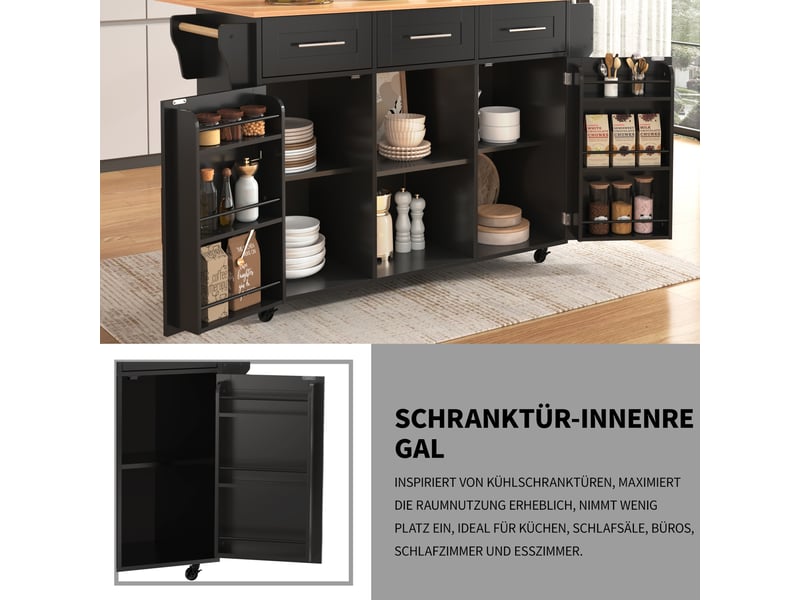  Chariot de service multifonction - dimensions - plateau rabattable - roulettes amovibles 139x46x91.5cm - Conforama C
