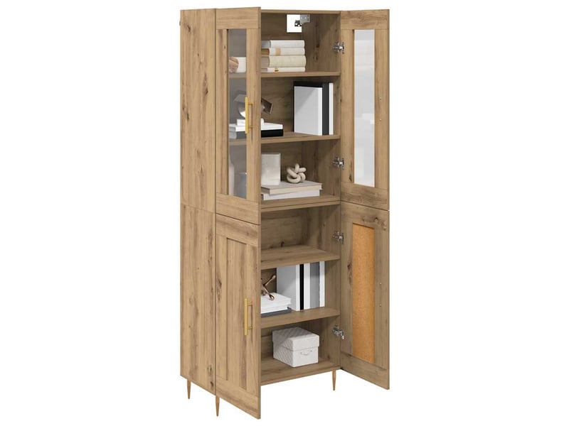  Buffet - haut armoire 2 pc chêne artisanal 69,5 x 34 x 180 cm  - Conforama C