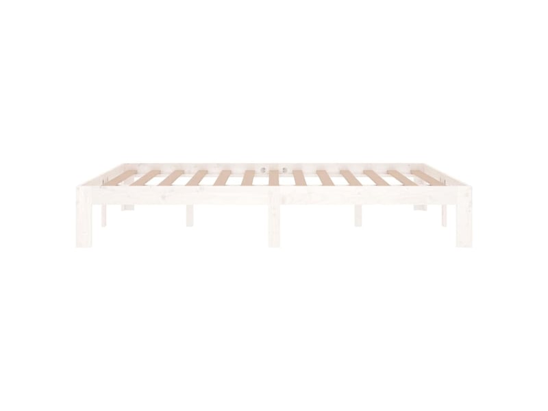  Lit double- lit adulte -  cadre de lit sans matelas blanc 135x190 cm  - Conforama D