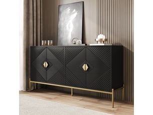 Buffet 4 porte(s) 0 tiroir(s) DZMDIP - 162 cm coloris noir