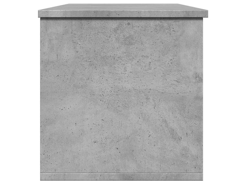  Boîte de rangement, coffre de rangement gris béton 102x35x35 cm bois d'ingénierie  - Conforama E