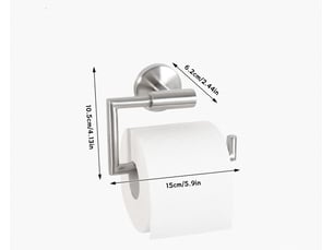 Porte rouleau papier wc design en inox sans couvercle 15 x 10,5 x 6,5 cm argentée