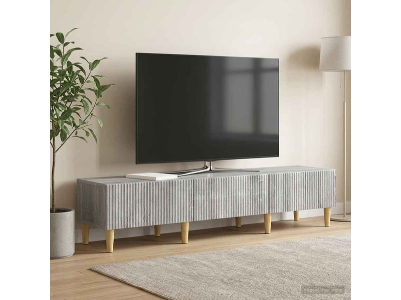  Meuble tv - banc tv - meuble de rangement sonoma gris 147 x 34,5 x 30 cm bois d'ingénierie  - Conforama D