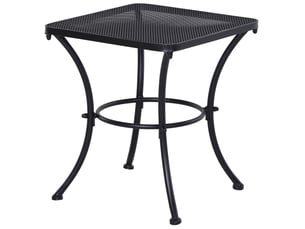 Table d'appoint de jardin en métal noir 45x45x50 cm – plateau mesh – pour terrasse et balcon