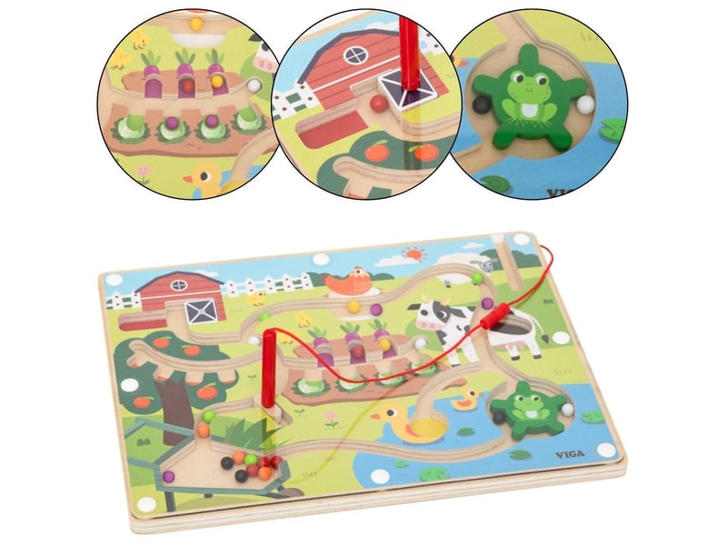  Labyrinthe magnétique viga 44851 - une journée à la ferme 6971608448515 - Conforama A