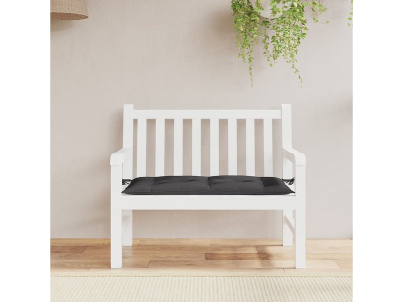  Coussin de banc de jardin, coussin d'assise noir 100x50x7 cm tissu oxford cf52771  - Conforama C