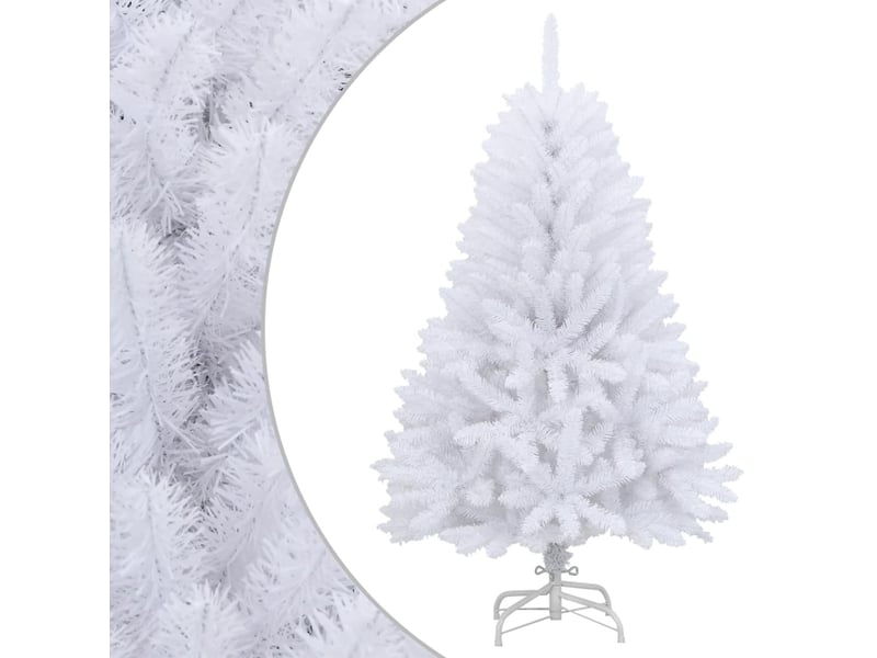  Sapin de noël artificiel, arbre de noël à charnières avec support blanc 120 cm  - Conforama B