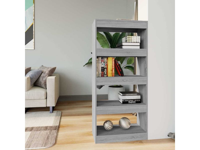  Bibliothèque, étagère de rangement sonoma gris 60x30x135 cm bois d'ingénierie  - Conforama B
