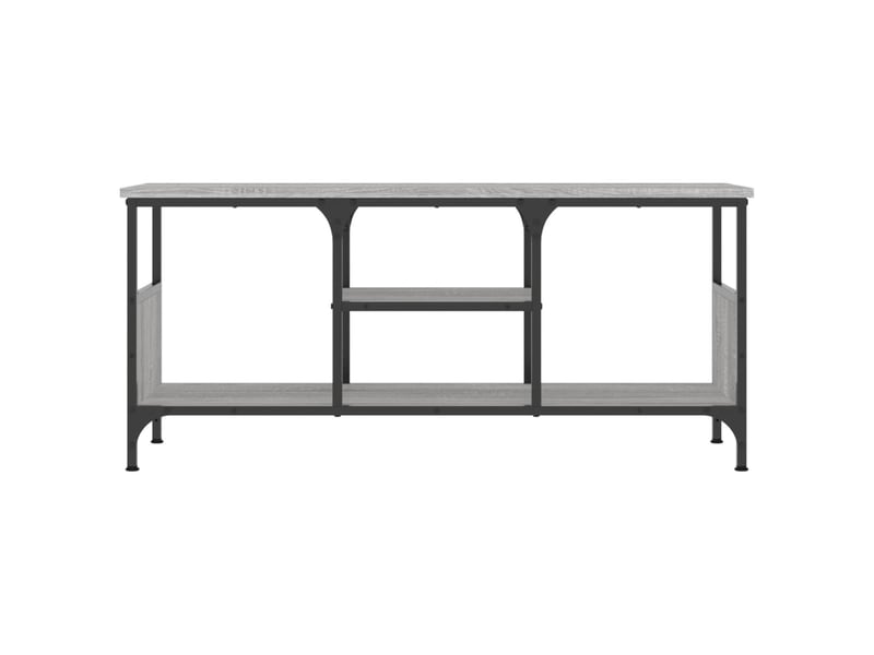  Meuble tv - banc tv - meuble de rangement sonoma gris 100x35x45 cm bois d'ingénierie et fer  - Conforama D