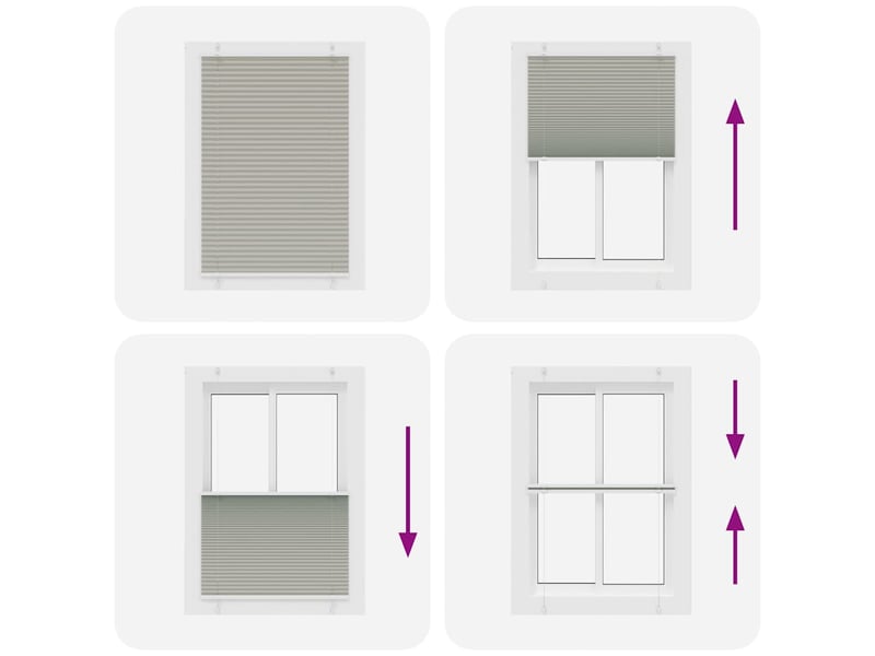  Store plissé, store de fenêtre gris clair 95x100 cm largeur du tissu 94,4 cm cf46913  - Conforama E