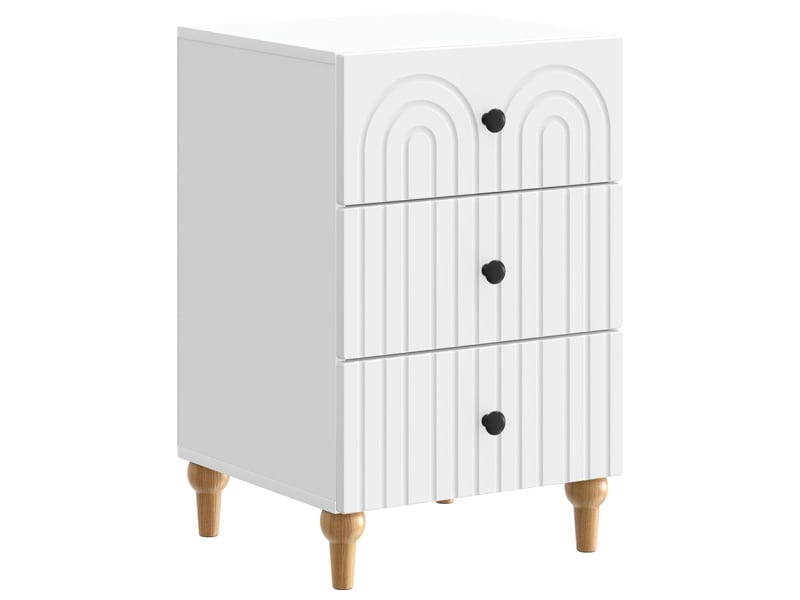  Table de chevet blanc 43 x 41 x 66,5 cm bois d'ingénierie  - Conforama B