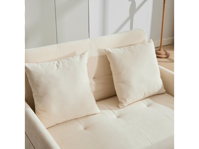  Canapé convertible 1 place en tissu beige 109x72x83,5 cm W3750S00042 - Conforama E