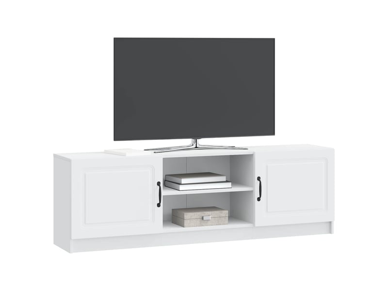  Meuble tv - banc tv - meuble de rangement blanc 150 x 31 x 47 cm bois d'ingénierie  - Conforama C