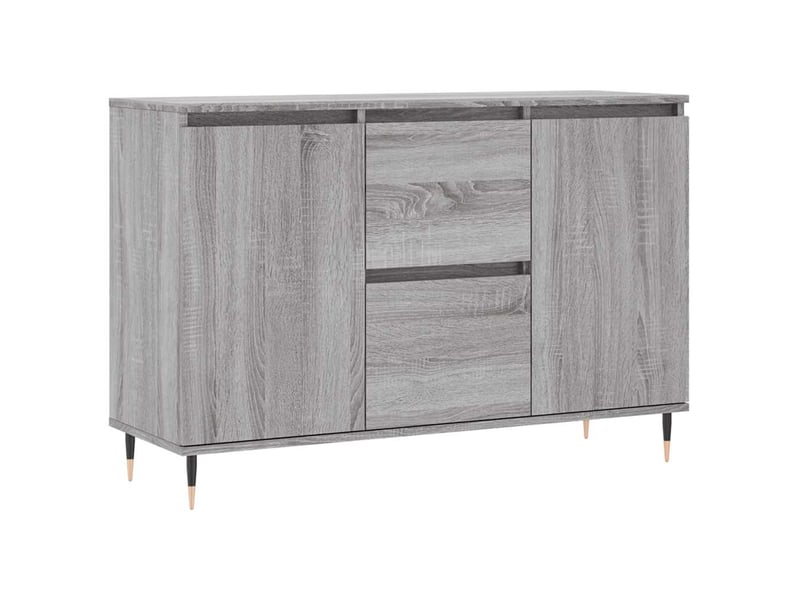  Buffet - bahut - meuble de rangement sonoma gris 101,5x35x70 cm bois d'ingénierie  - Conforama A
